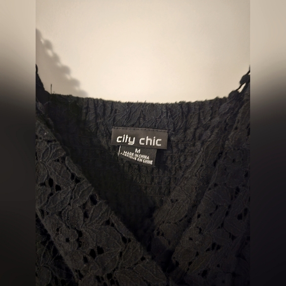 City Chic Black Lace Romper Size M (US18) - Picture 2 of 6
